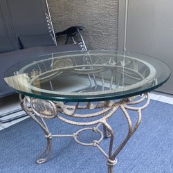 GLASS TABLE  CHAIR   AREA RUG AND MORE ! 