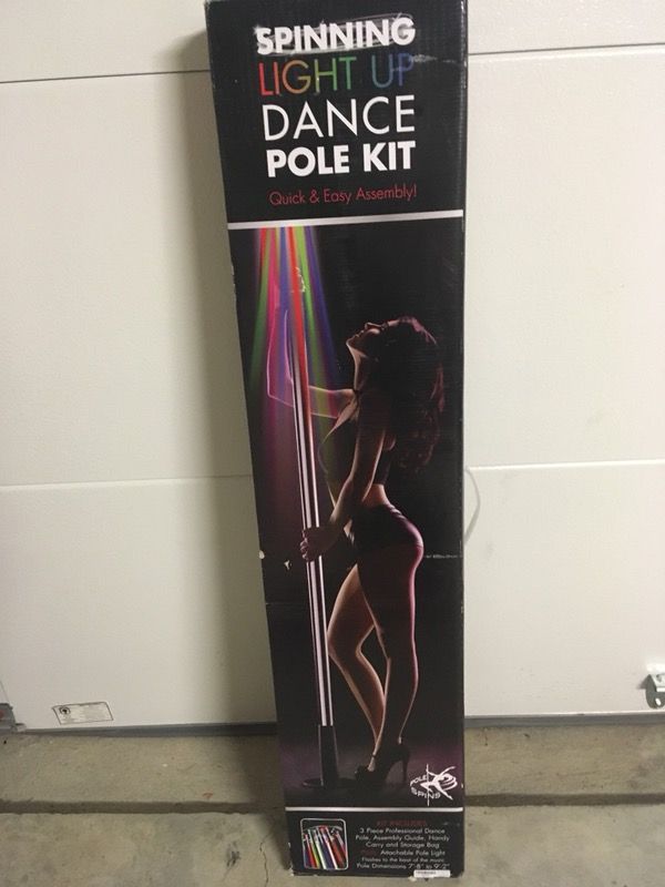 Spinning LED Light-Up Stripper Pole - New in Box!