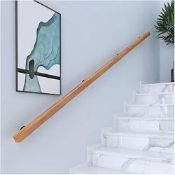8 Foot Wall Mounted Wooden Handrail