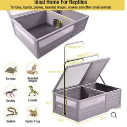 🥨Aivituvin-AIR21 Wooden Tortoise House | Large Turtle Habitat - Turtle Habitat without Legs,$58 👀item in the box….need to be assembled by yourself