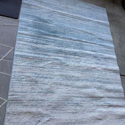 Area rug- light blue and cream