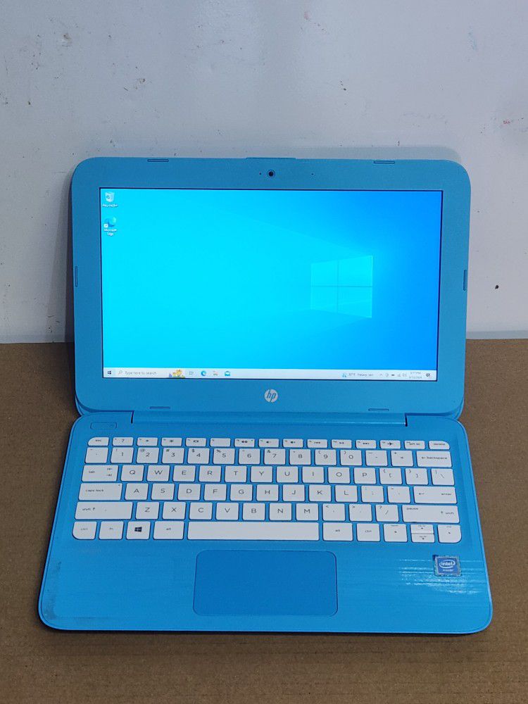 Slim Blue HP Laptop Webcam Wifi HDMI Microsoft Office Installed 