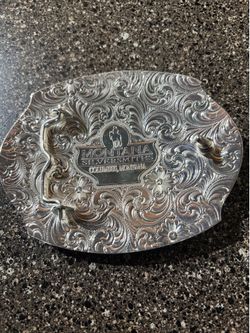 Montana Silversmiths Western Belt Buckle – Silver Tone Engraved