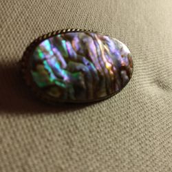 Sterling Silver Abalone Brooch