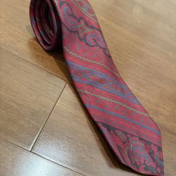 Harve Benard Red and Blue Paisley Necktie Tie