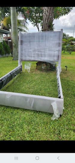 Queen Austin Group Upholstered Bed Frame come as is.