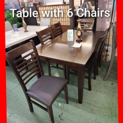 💥 Table with 6 Chairs
