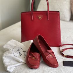 Prada Red Saffiano 