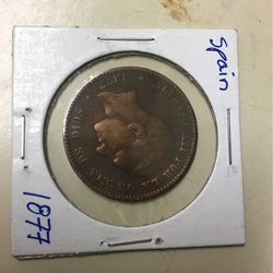 Spain 1877 Diez Céntimos 