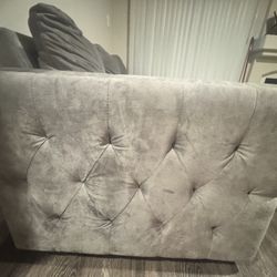 Gray Pull-Out Sectional Sofa with Storage
