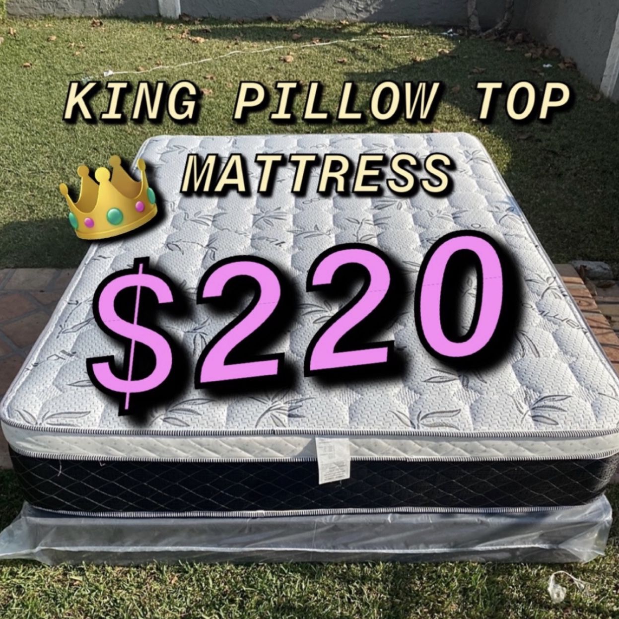 New King Mattress Only $220