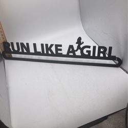 14” Run Like A Girl Steel Sign (HZ)