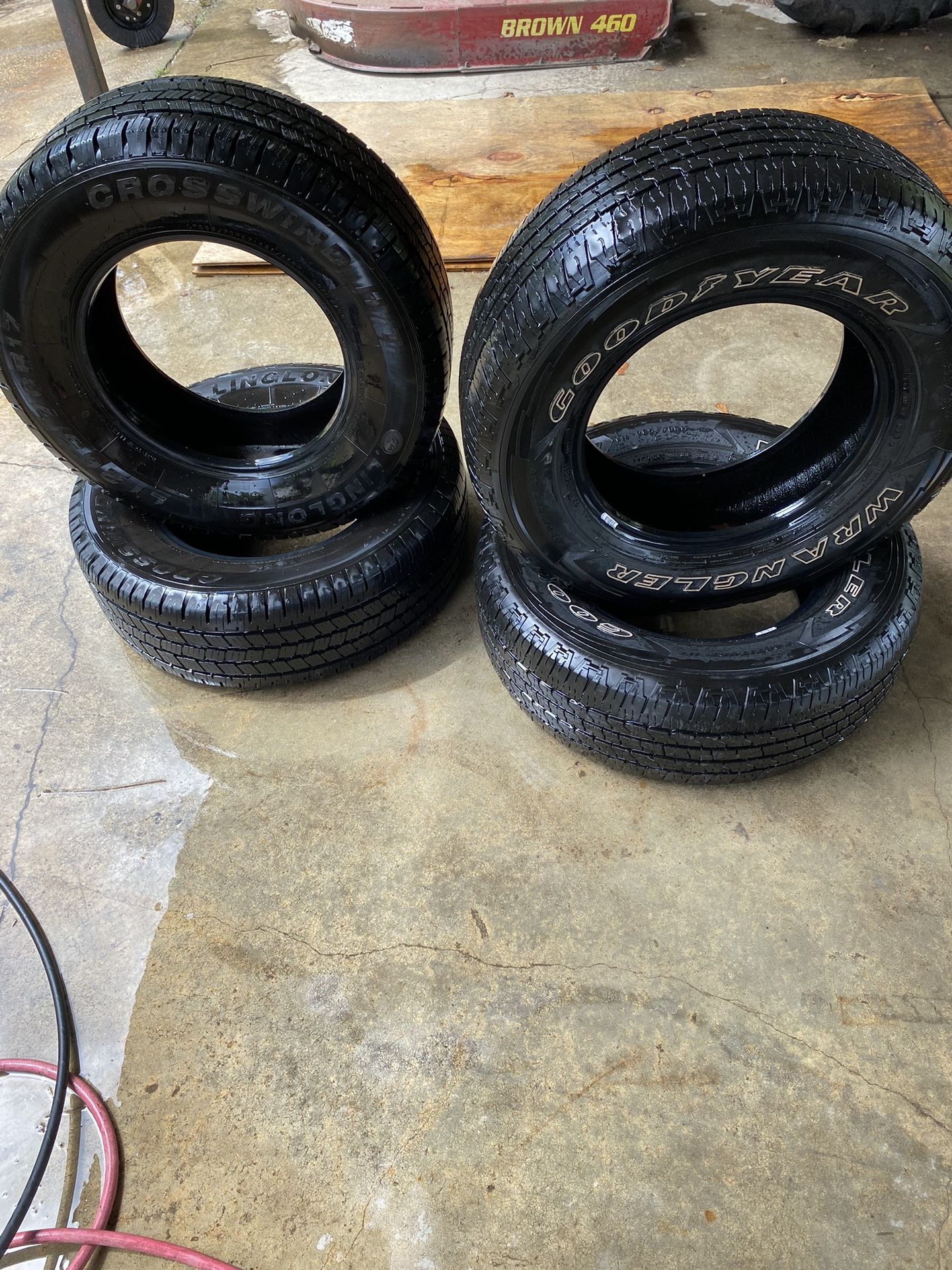 2 Goodyear Wrangler Tires And 2 Linglong Crosswind Tires