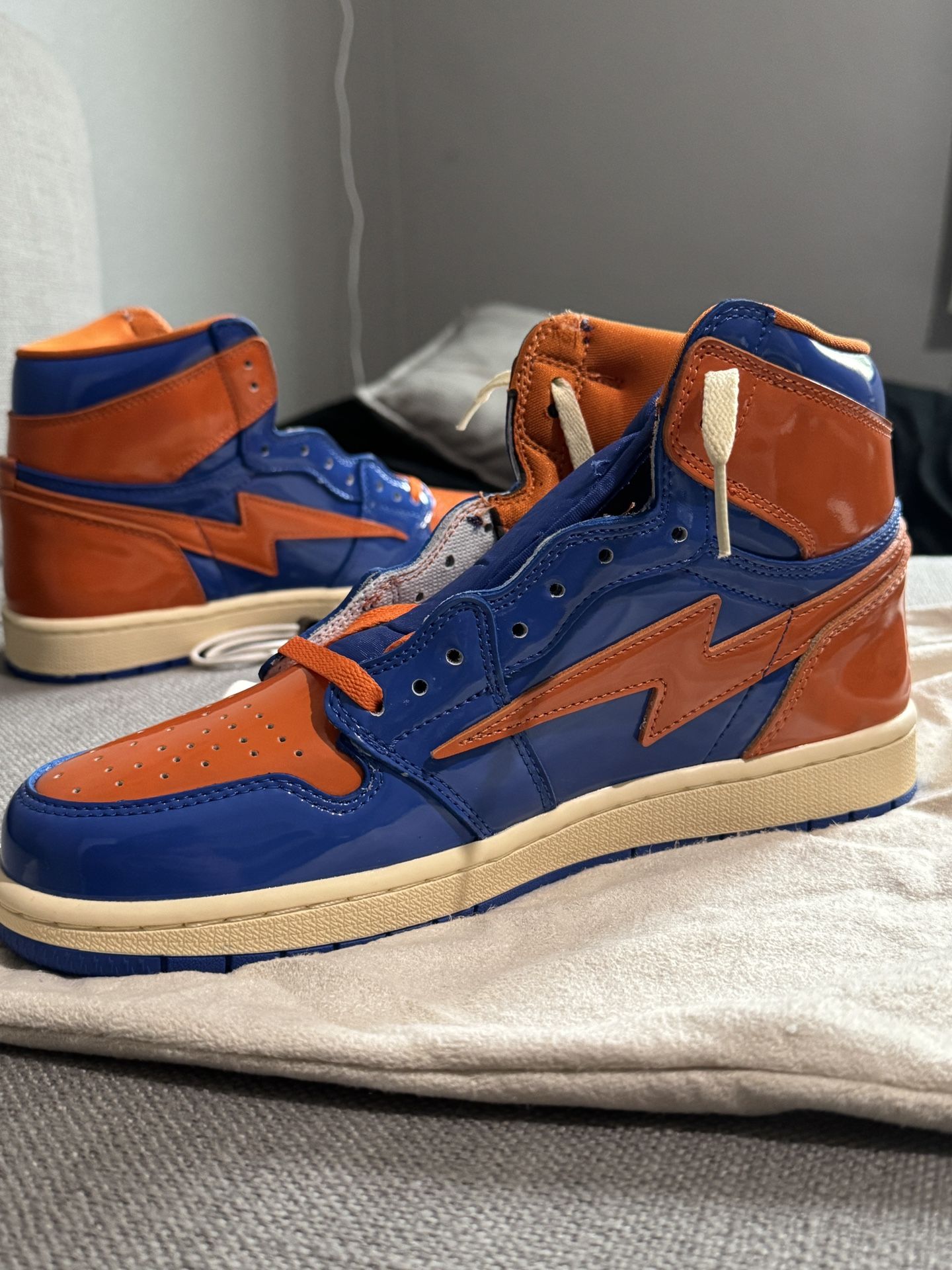 Reves Paris Kiy '85 Hi Sport Blue Orange High Top Shoes