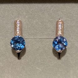 London Blue Topaz Earring’s 925