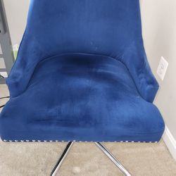 Blue Velvet Office Chair 