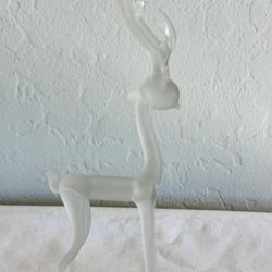 Vintage glass Christmas reindeer