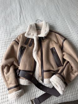 Women’s shearling jacket, size S