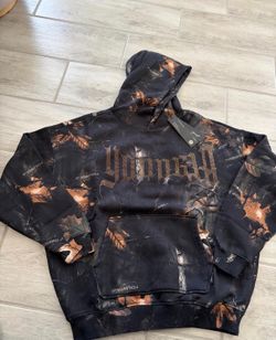 YoungLA Camo Bling Hoodie Black Barbed Wire Hunting Season Size Small NEW