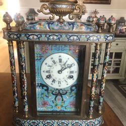 Chinese Antique Cloisonné Clock 