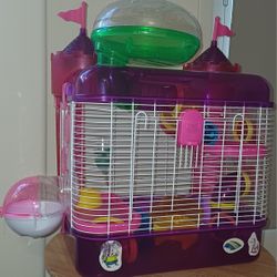 Cage with everything for hamster, mouse, rat