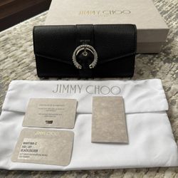  Jimmy Choo Martina C Soft Grain Long Wallet NIB