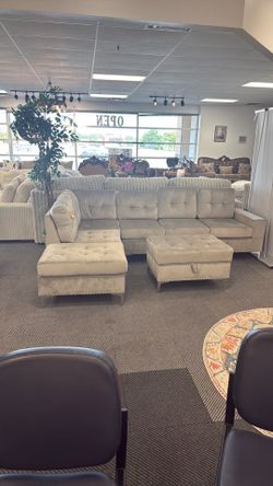 NewSectional with ottoman new was 1100 now 599