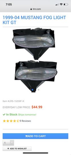 1(contact info removed) Ford Mustang Fog Lamp Kit