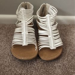 Girls White Sandals Size 2