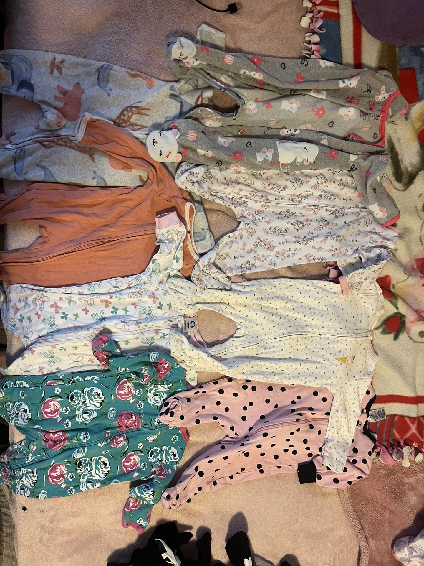 0-3 Month Babygirl/boy Sleepers