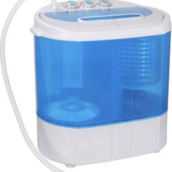 Portable Double Tub Washing Machine with Spin - Ideal for Apartments and RV