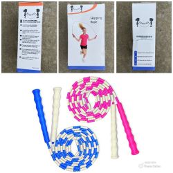 NEW 2 Pack Soft Beaded Segment Jump Rope - Adjustable for Men, Women and Kids - Tangle-Free