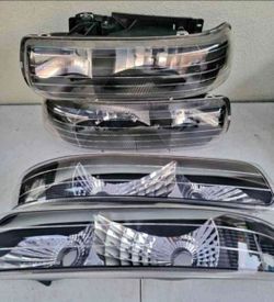 99-02 Silverado 00-06 Tahoe Suburban Headlights Faros Calaveras Micas