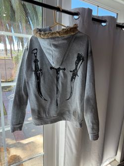 Y2K fur Hoodie Medium