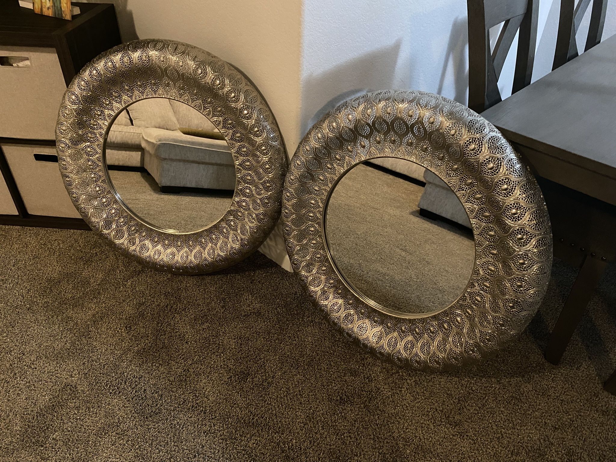 (2) Beautiful Filigree mirrors