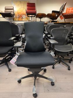 🔥BRAND NEW!🔥 HERMAN MILLER EMBODY CHAIRS BLACK SYNC FABRIC FULLY ADJUSTABLE ARMS SEAT DEPTH TILT LOCK TILT TENSION ADJUSTMENTS