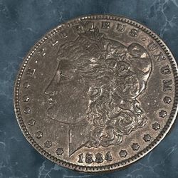 1884 Morgan, Silver Dollar In Good Condition