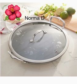 Plancha redonda de 13” con antiadherente nueva en su caja 🌺 princess house 🌺