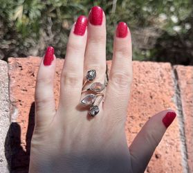 Meteorite And Quartz Ring 