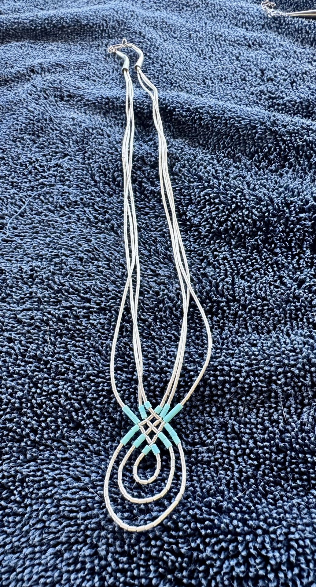 Liquid Silver And Turquoise