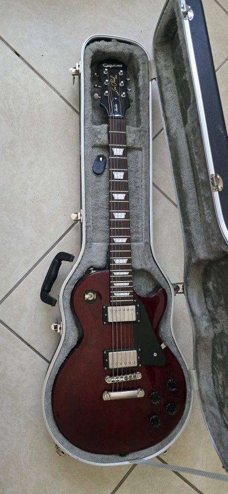 Limited Edition Epiphone Les Paul Studio Electric Guitar - Wine Red