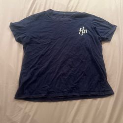 Uni-sex Navy blue cotton t-shirt with white logo #skater #summer