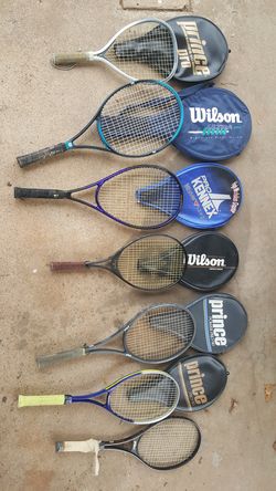 Tennis racquets with balls