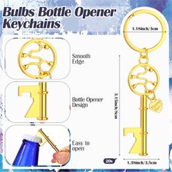 Landical 40 Sets  Gifts Bulbs Bottle Opener Gold Keychain Coworkers Are Like Christmas Light Card Organza Bags Bulk Coworker Christm