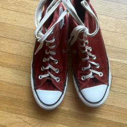 Velvet Red Converse Woman’s 7.5