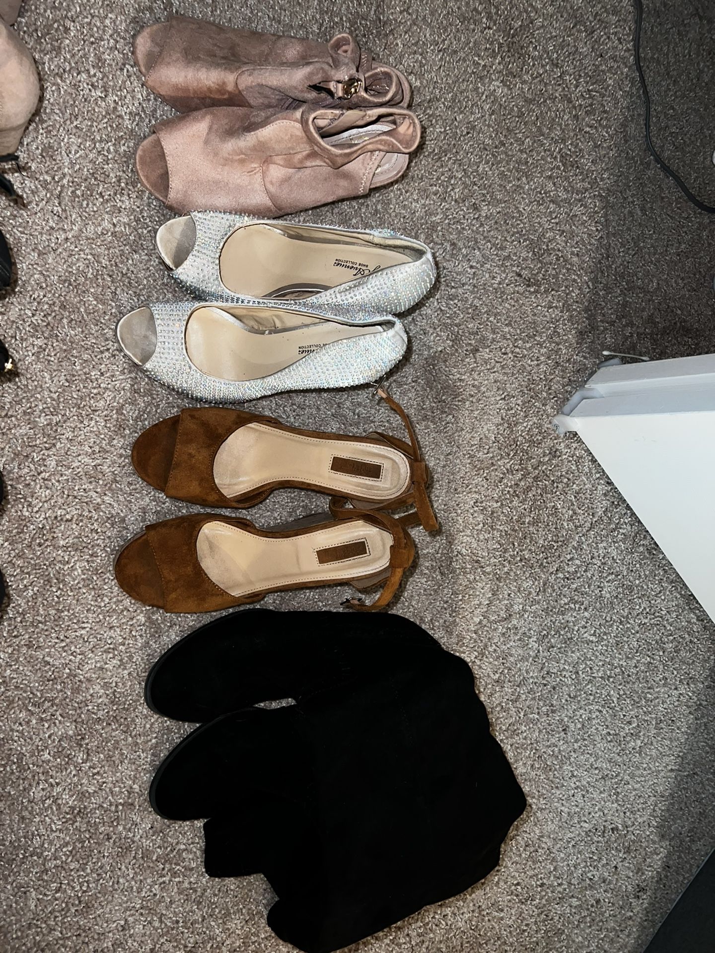 Size 7.5 And 8 Womans Heels/ Boots/wedges