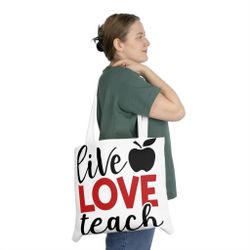 Drawstring Bag - Live Love Teach Gift for Teachers