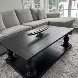 Dark Wood Coffee Table 
