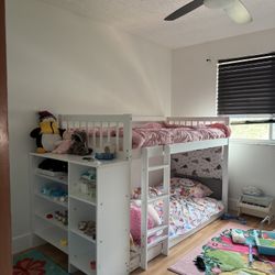 Bunk Bed w/Mattresses and Storage