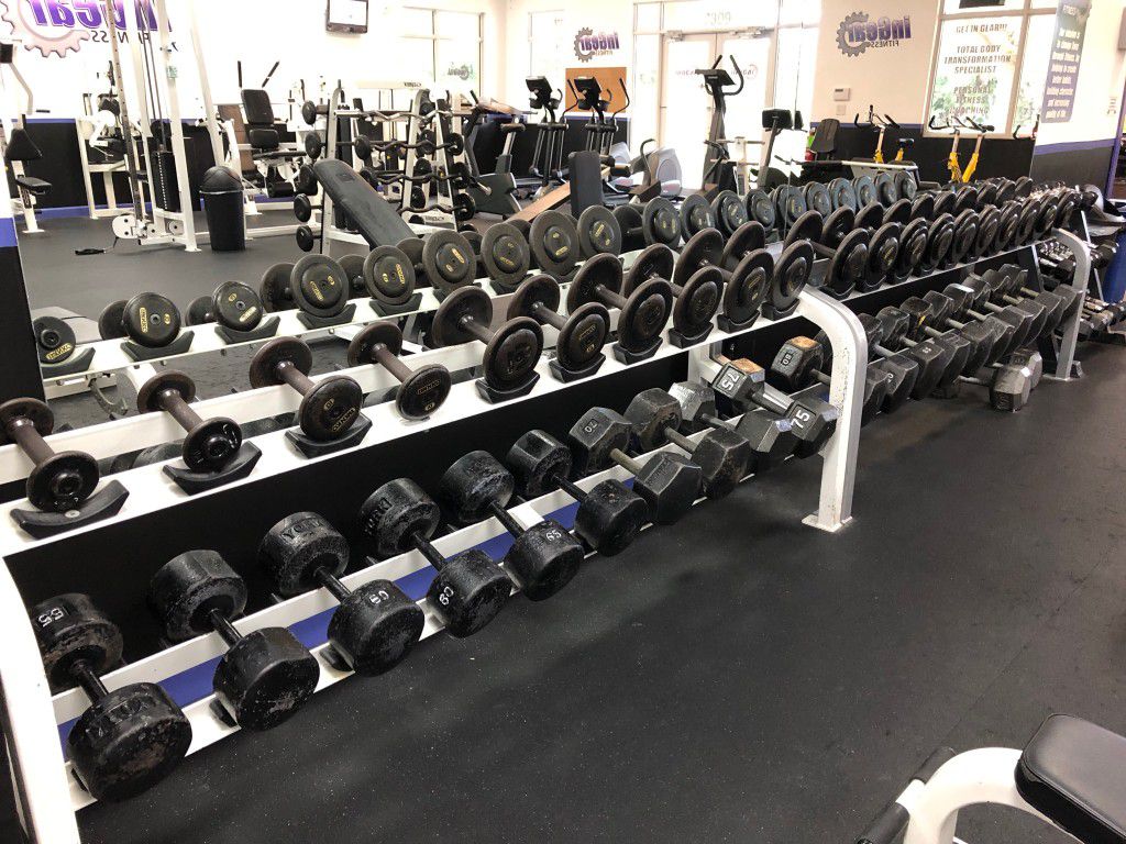Dumbbell set 5-105 lbs with or without racks